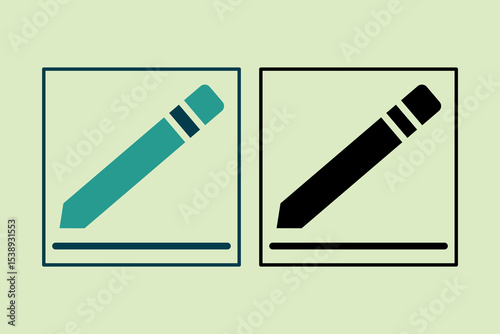 Edit icon. icon related to UI elements. suitable for web site, app, user interfaces,element, printable etc. solid icon style. simple vector design editable