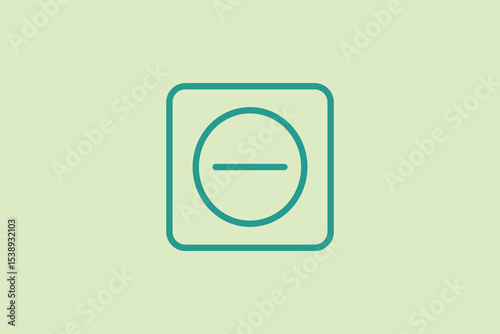 Minus icon. icon related to UI elements. suitable for web site, app, user interfaces,element, printable etc. line icon style. simple vector design editable