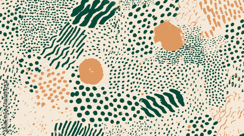 Abstract shapes create pattern across painted surface design