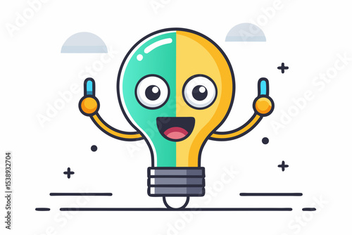 light bulb eureka moment idea bright