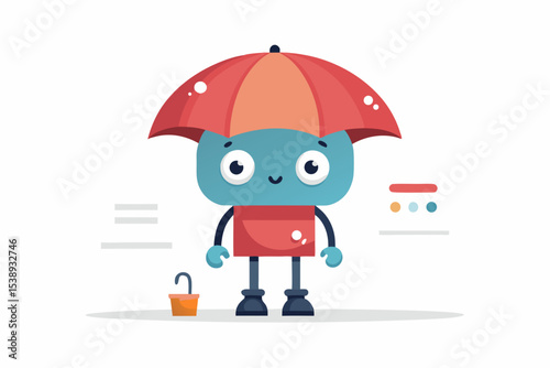 moody umbrella hiding rain sad clouds