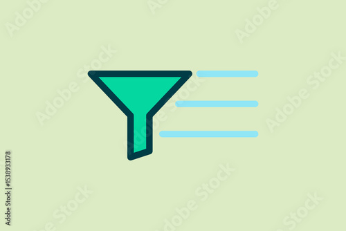 Filter icon. icon related to UI elements. suitable for web site, app, user interfaces,element, printable etc. flat line icon style. simple vector design editable