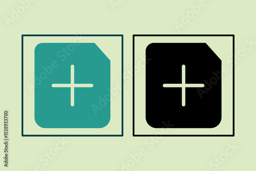 Add icon. icon related to UI elements. suitable for web site, app, user interfaces,element, printable etc. solid icon style. simple vector design editable