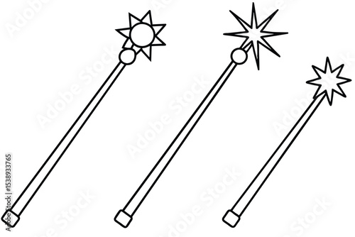 Medieval Weaponry Illustrations of Morning Stars, Flails, and Mace Variations