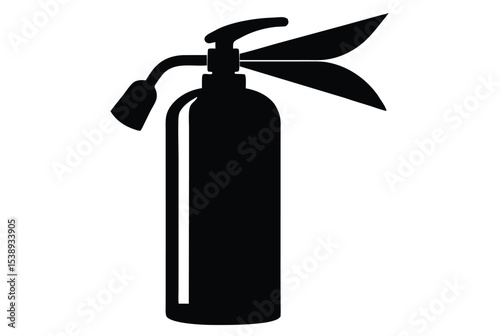 Silhouette of fire extinguisher icon vector illustration perfect for emergency or safety