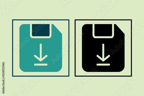 Download icon. icon related to UI elements. suitable for web site, app, user interfaces,element, printable etc. solid icon style. simple vector design editable