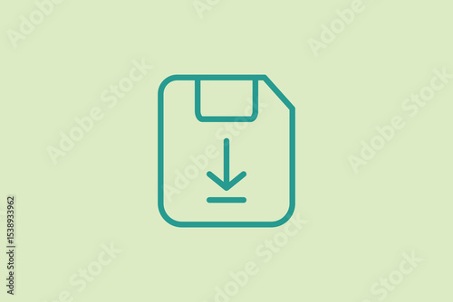 Download icon. icon related to UI elements. suitable for web site, app, user interfaces,element, printable etc. line icon style. simple vector design editable