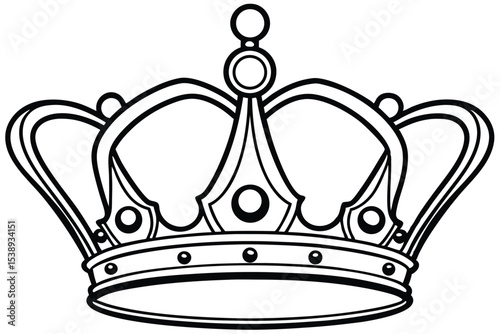 Ornate regal crown heraldic coronation emblem