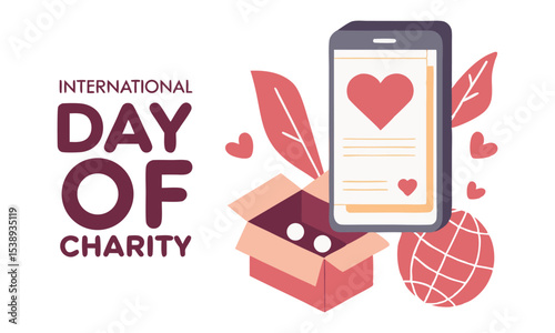 Vector illustration design concept of international day of charity.