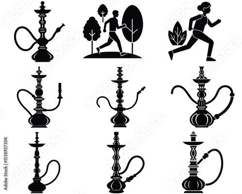 chandelier silhouette set