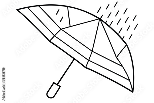 Abstract geometric yellow umbrella rain design