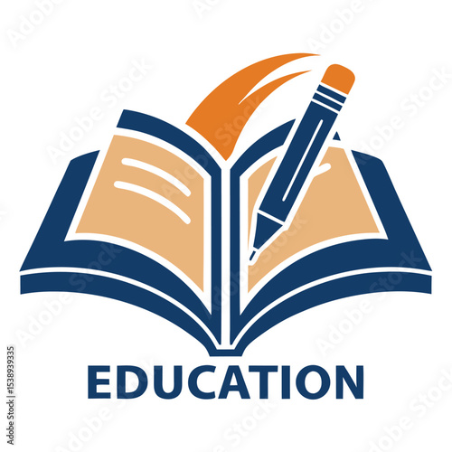  Educational logo icon vector illustration.
