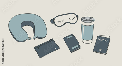 Essential Travel Items A Comprehensive Packing List Illustration