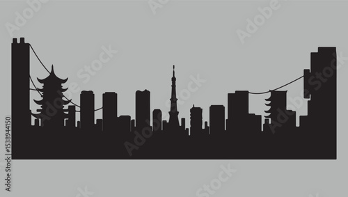 city skyline in the night