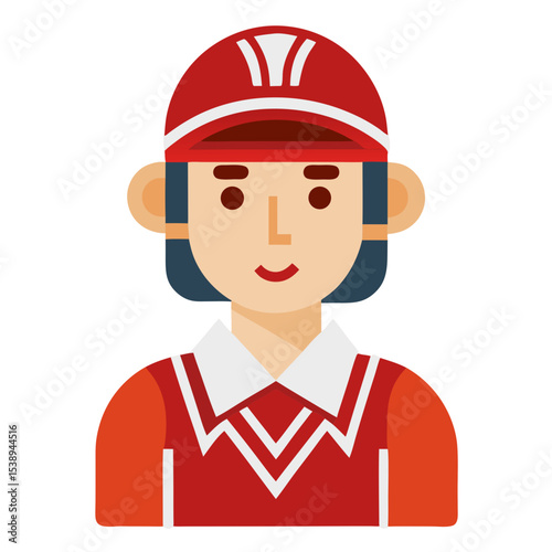 vector illustration of a cricketer