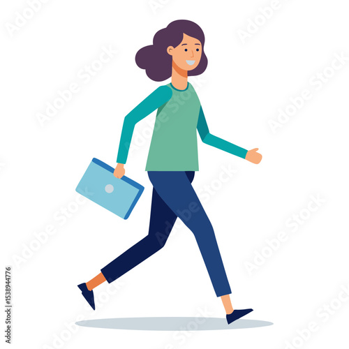 woman with laptop icon