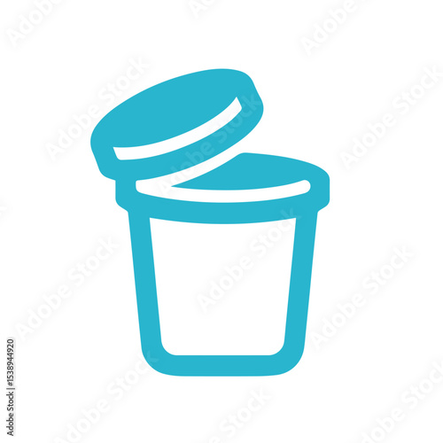 Plastic cleaning bucket icon