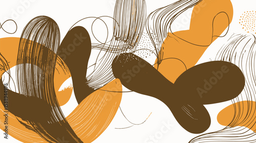 Abstract shapes interplay diverse hues white backdrop graphic