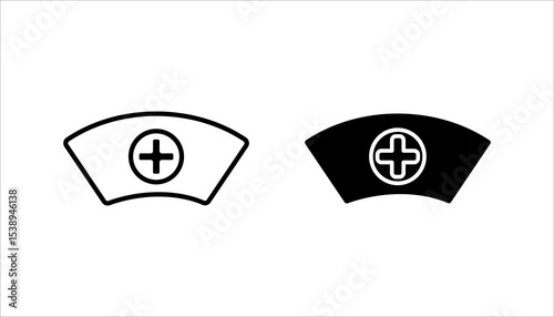 Nurse hat icon  set.- Vector. ON WHITE BACKGROUND