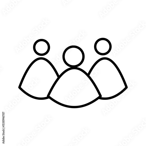 Group of business people. Business team icon - Vector
