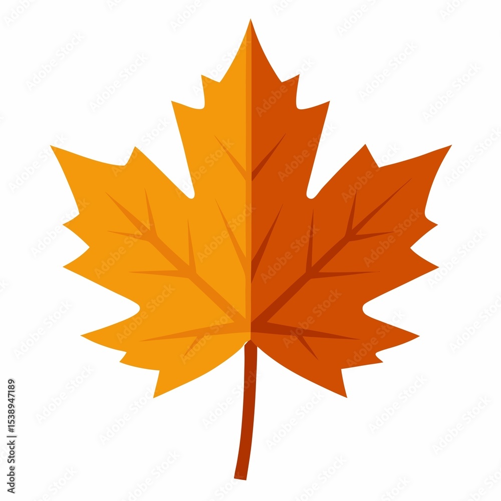 Fototapeta premium Autumn maple leaf icon isolated on white background