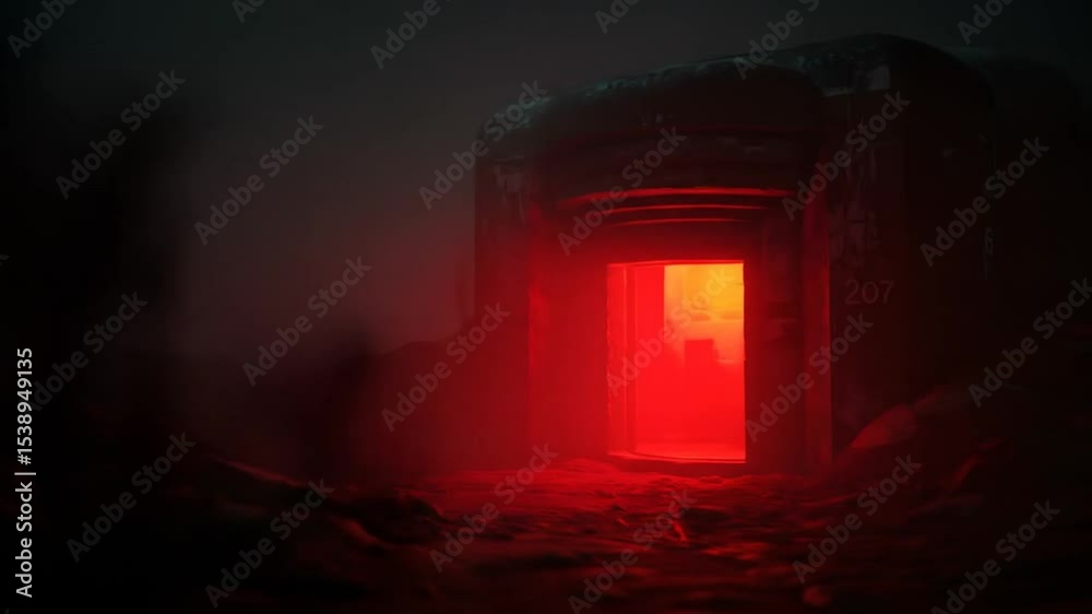 Red light emitting structure in foggy environment