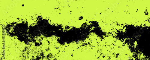 Vivid abstract artwork featuring neon green and black tones with a textured surface representing dynamic energy