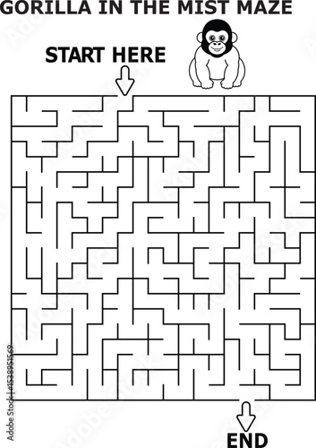 Gorilla in the mist maze fun kids activity game