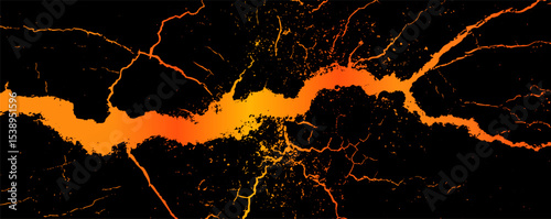 Electric energy arcs with vibrant orange and yellow patterns on a dark background showcasing striking natural phenomena