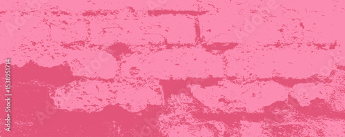 Vivid textured wall creates an artistic backdrop in a vibrant pink hue with rough surfaces and unique patterns