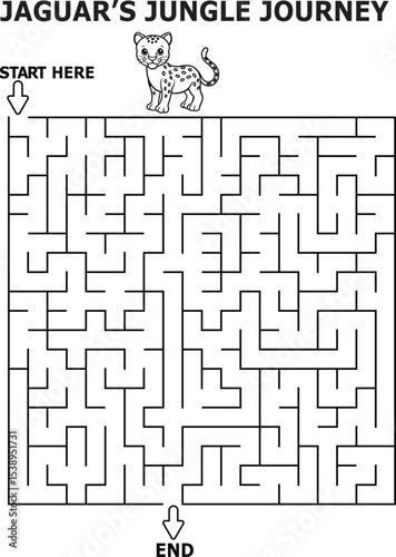Jaguares jungle journey maze for kids fun activity