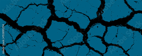 Cracked blue ground surface illustrating drought and soil erosion challenges across arid landscapes