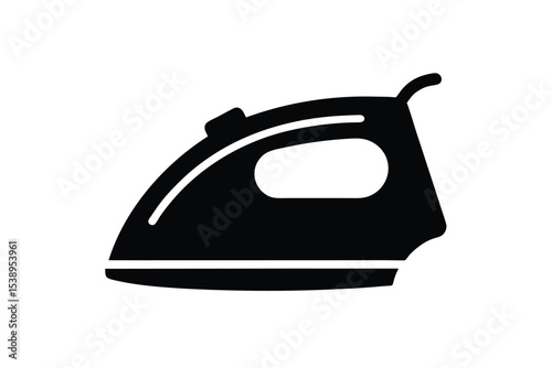 Black Silhouette Iron Icon Illustration