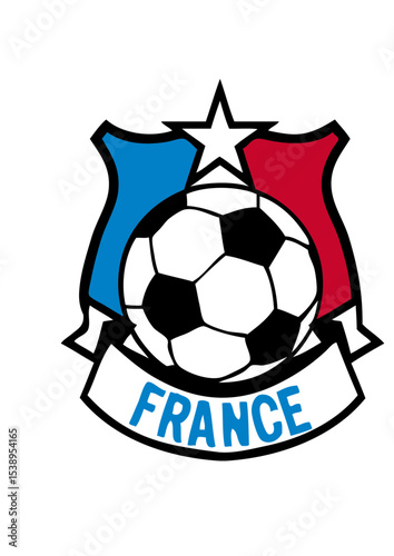 France football supporter ecusson fanion ballon