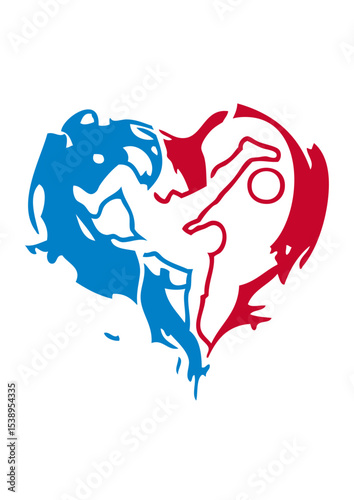 France football supporter love coeur joueur