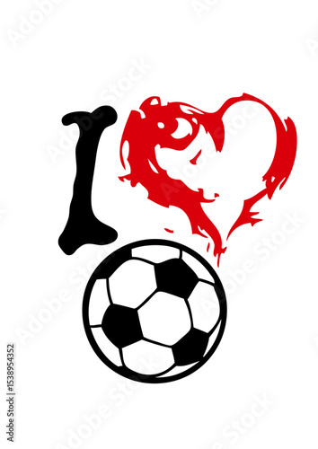 i love coeur France football ballon