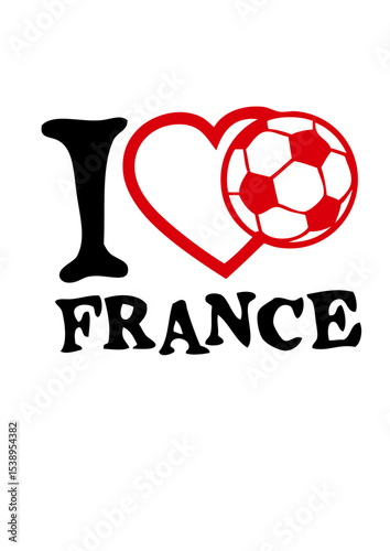 i love coeur France football ballon