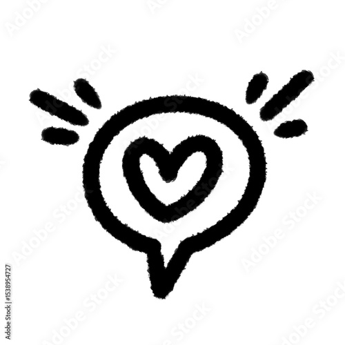 love conversation png pen line brush cartoon handwrite design cute and art doodle clipart element