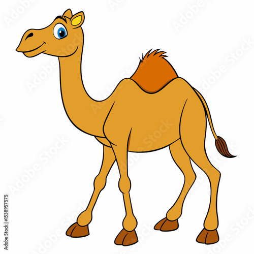 Camel Walking art vector illustration