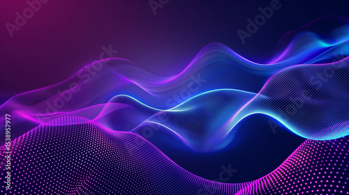 Futuristic Neon Purple Cyan Mesh