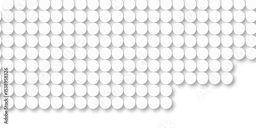 White tiles wall. round marble textures, ball tiles. Top view pavement circle block white texture with seamless patterns floor background. Air Bubble wrap texture background. Textured Background.