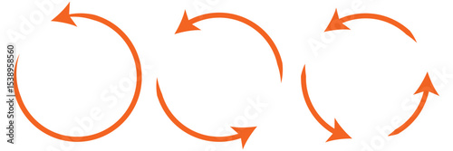 Circle arrows icon set. Round reload sign, repeat icon, refresh icon, rotate arrow icon sign and symbol. rotation circle arrow icon. Vector illustration. Eps 10