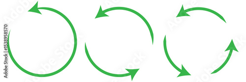 Circle arrows icon set. Round reload sign, repeat icon, refresh icon, rotate arrow icon sign and symbol. rotation circle arrow icon. Vector illustration. Eps 10