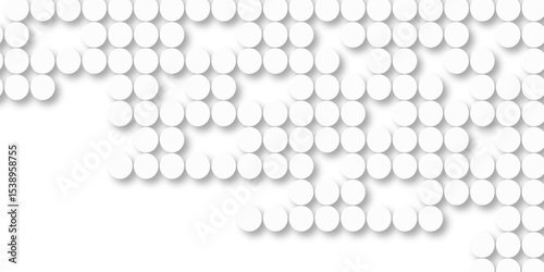 White tiles wall. round marble textures, ball tiles. Top view pavement circle block white texture with seamless patterns floor background. Air Bubble wrap texture background. Textured Background.
