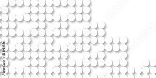 White tiles wall. round marble textures, ball tiles. Top view pavement circle block white texture with seamless patterns floor background. Air Bubble wrap texture background. Textured Background.