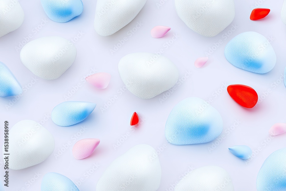Pastel Peach Shapes Layered on Soft Cream Background Pastel Peach Shapes Layered on Soft Cream Background