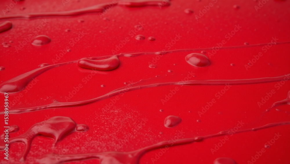 Fototapeta premium An abstract image featuring a bold red palette and dynamic drip-style painting techniques