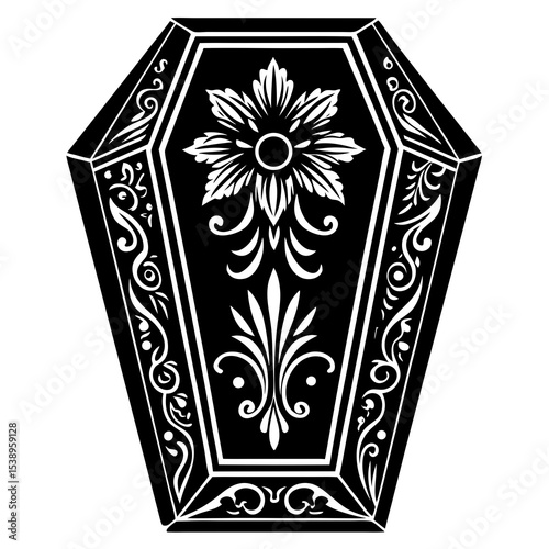decorative ornate frame on black