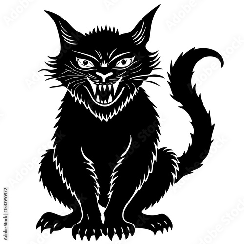 black cat cartoon