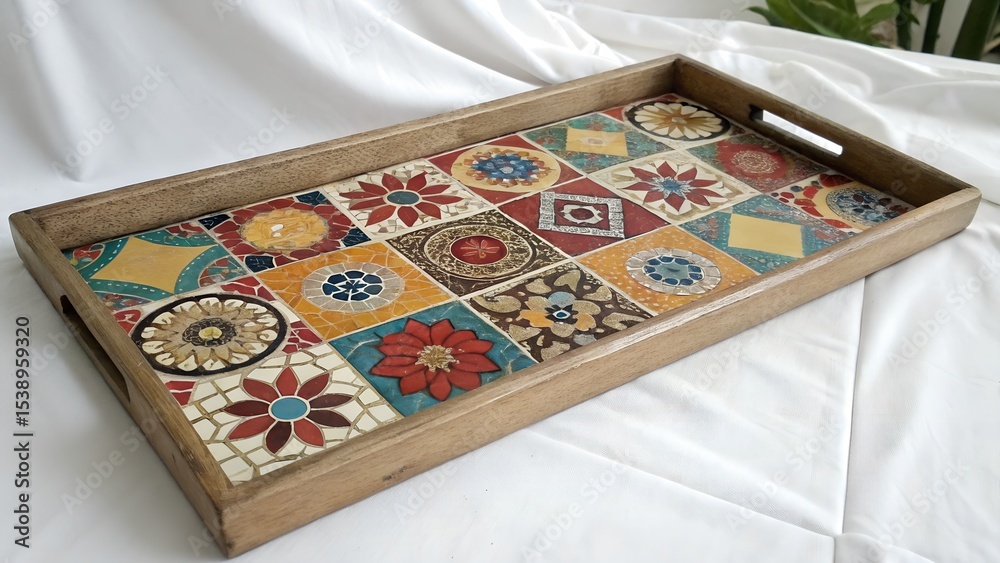 Fototapeta premium tiled tray